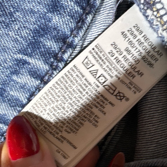 GAP High Rise '90s Loose Blue Straight Jeans - Picture 6 of 9